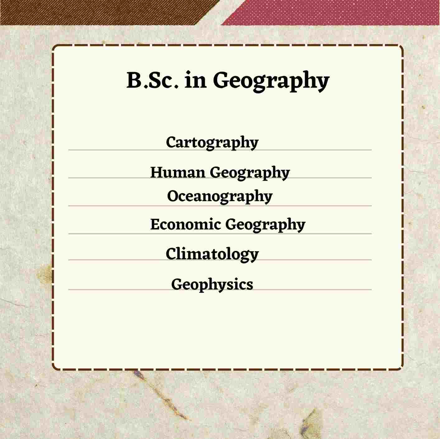 B Sc in Geography